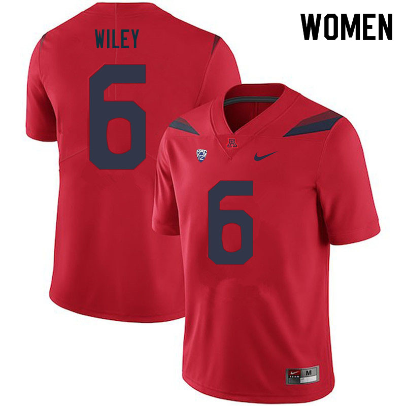 Women #6 Michael Wiley Arizona Wildcats College Football Jerseys Sale-Red - Click Image to Close